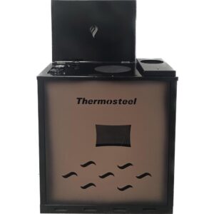 THERMOSTEEL D12000-Θερμάστρα πετρελαίου εμαγιέ σε χρώμα γκρι-μαύρο
