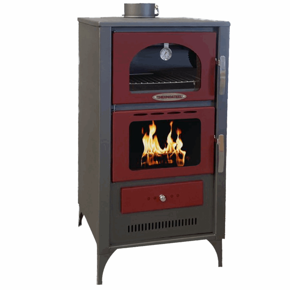Χ100 – Θερμάστρα ξύλου ατσάλινη με φούρνο 16,5kw